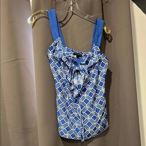 Blue Geometric Women's Top